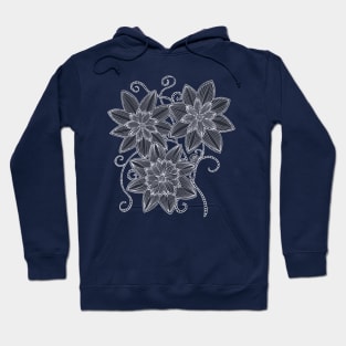 Blue Flowers Hoodie